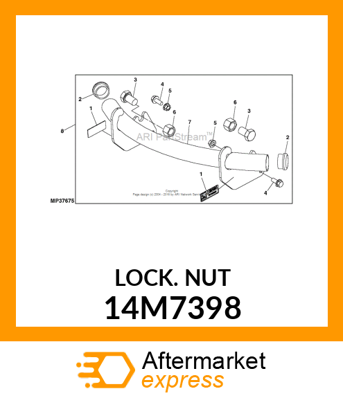 NUT, METRIC, HEX 14M7398