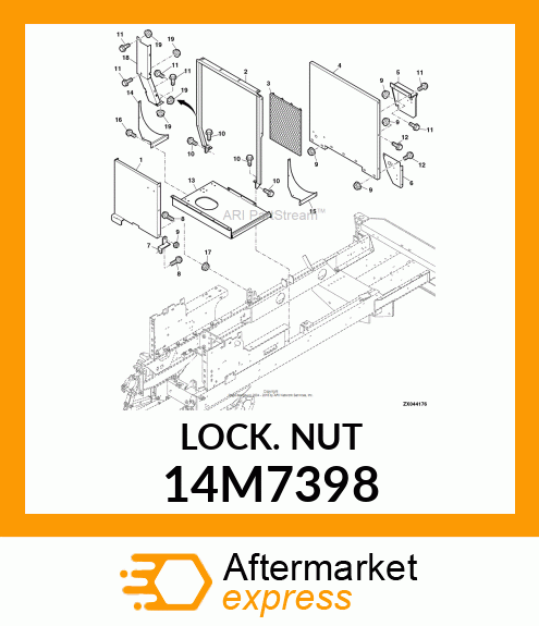 NUT, METRIC, HEX 14M7398