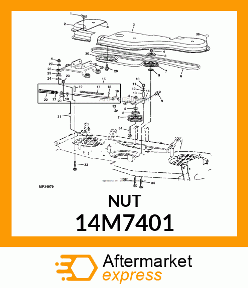 NUT, METRIC, HEX FL, SELF LOCKING 14M7401