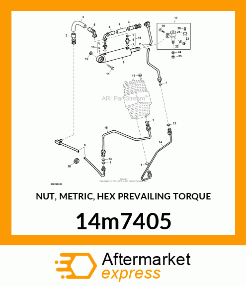 NUT, METRIC, HEX PREVAILING TORQUE 14m7405