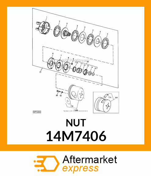 NUT, METRIC, EXTRA THICK HEX 14M7406