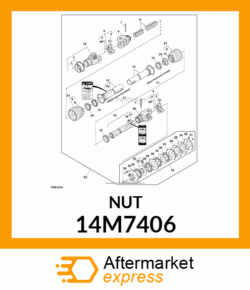 NUT, METRIC, EXTRA THICK HEX 14M7406