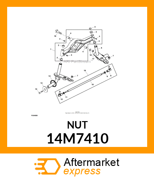 NUT, METRIC, HEX PREVAILING TORQUE 14M7410