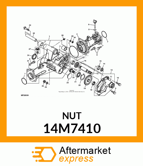 NUT, METRIC, HEX PREVAILING TORQUE 14M7410