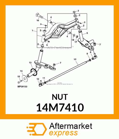 NUT, METRIC, HEX PREVAILING TORQUE 14M7410