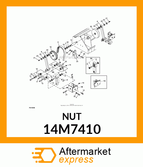 NUT, METRIC, HEX PREVAILING TORQUE 14M7410