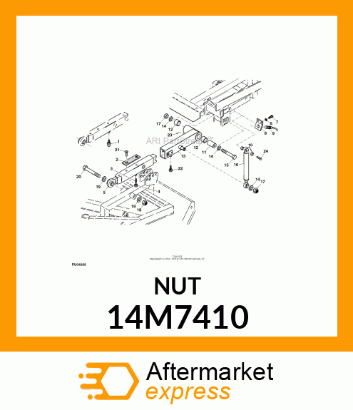 NUT, METRIC, HEX PREVAILING TORQUE 14M7410