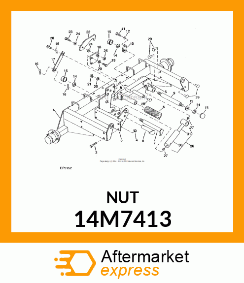 NUT, METRIC, HEX PREVAILING TORQUE 14M7413