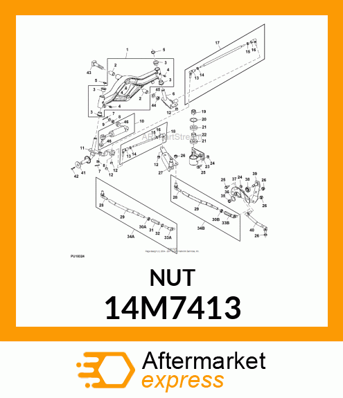 NUT, METRIC, HEX PREVAILING TORQUE 14M7413