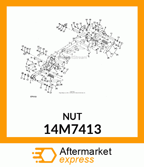 NUT, METRIC, HEX PREVAILING TORQUE 14M7413