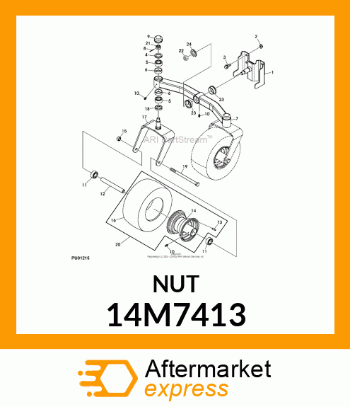 NUT, METRIC, HEX PREVAILING TORQUE 14M7413