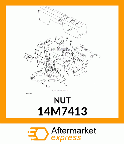 NUT, METRIC, HEX PREVAILING TORQUE 14M7413