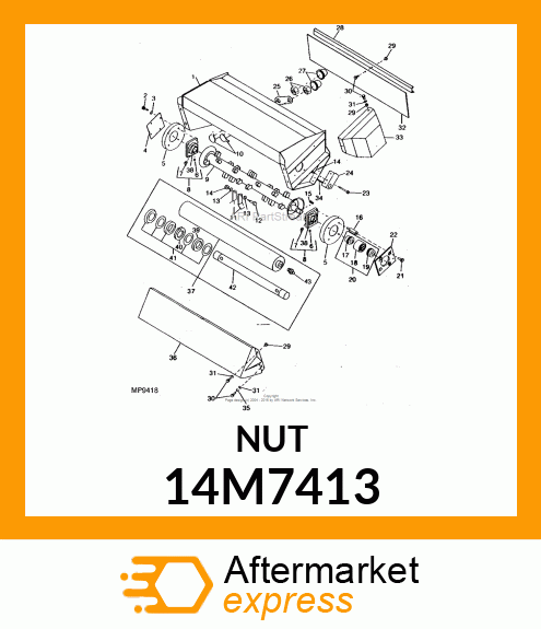 NUT, METRIC, HEX PREVAILING TORQUE 14M7413