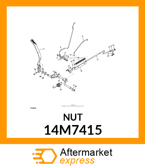 NUT, METRIC, THIN HEX 14M7415