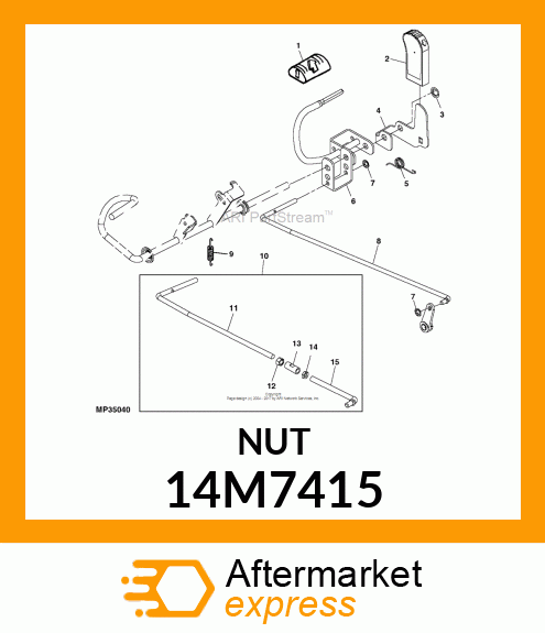 NUT, METRIC, THIN HEX 14M7415