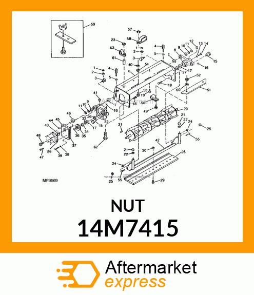 NUT, METRIC, THIN HEX 14M7415