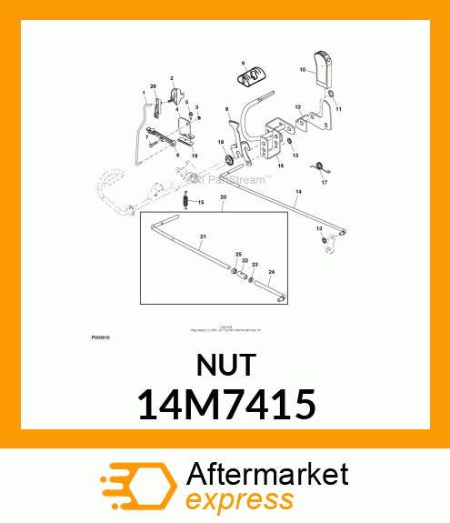 NUT, METRIC, THIN HEX 14M7415