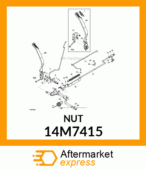 NUT, METRIC, THIN HEX 14M7415