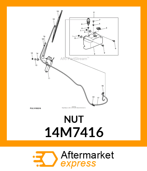 NUT, HEX FLANGE, SERRATED 14M7416