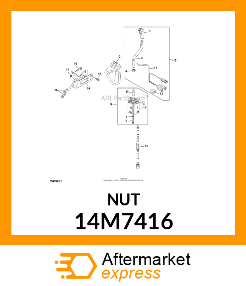 NUT, HEX FLANGE, SERRATED 14M7416