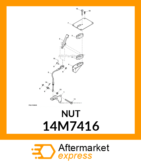 NUT, HEX FLANGE, SERRATED 14M7416