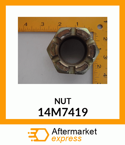 NUT, METRIC HEX SLOTTED 14M7419