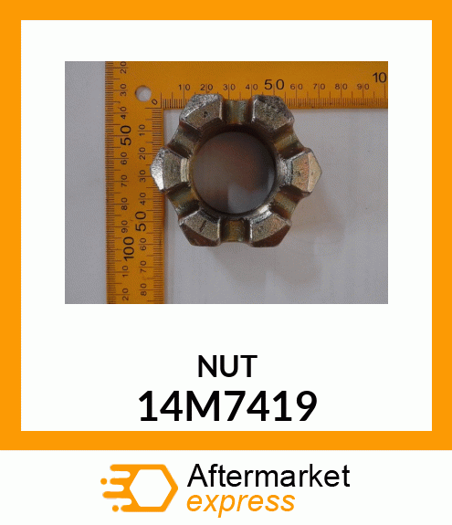 NUT, METRIC HEX SLOTTED 14M7419