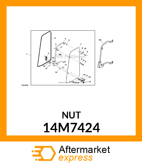 NUT, METRIC, HEX FLANGE 14M7424