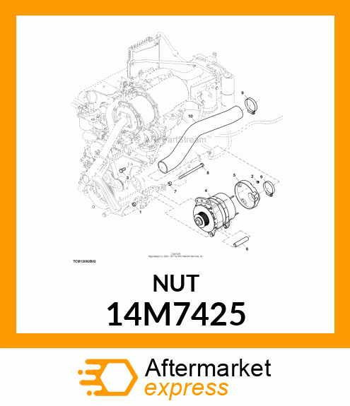 NUT, METRIC, THIN HEX 14M7425