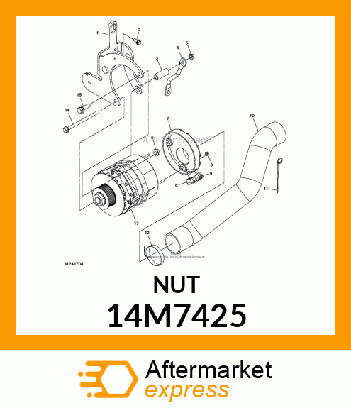 NUT, METRIC, THIN HEX 14M7425