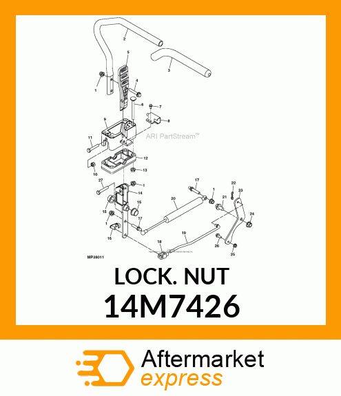 NUT, METRIC, HEX PREVAILING TORQUE 14M7426