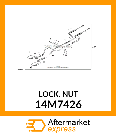 NUT, METRIC, HEX PREVAILING TORQUE 14M7426