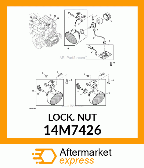 NUT, METRIC, HEX PREVAILING TORQUE 14M7426