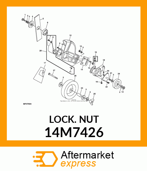 NUT, METRIC, HEX PREVAILING TORQUE 14M7426