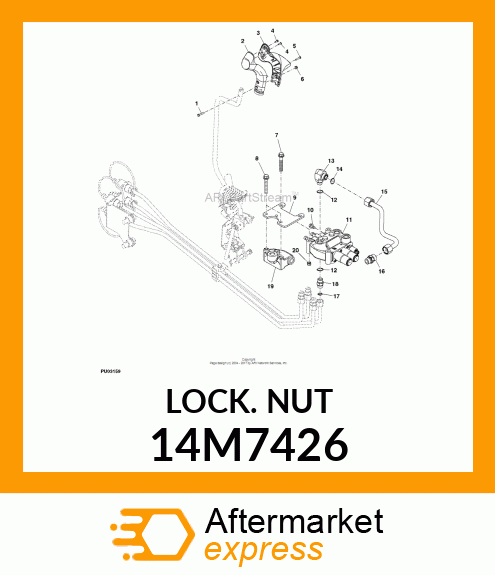 NUT, METRIC, HEX PREVAILING TORQUE 14M7426