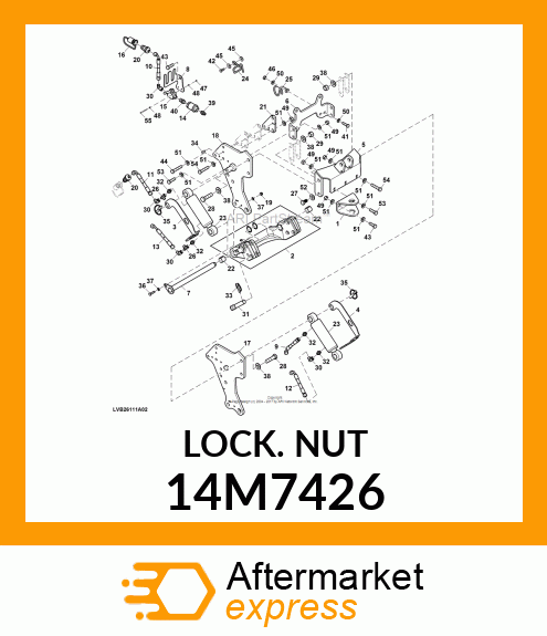 NUT, METRIC, HEX PREVAILING TORQUE 14M7426