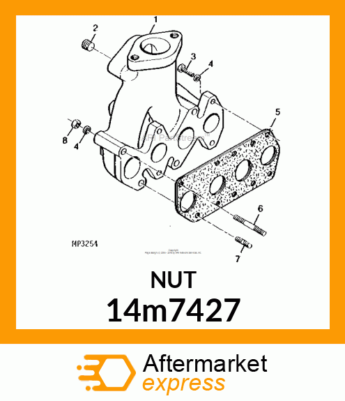 NUT, METRIC, HEX 14m7427