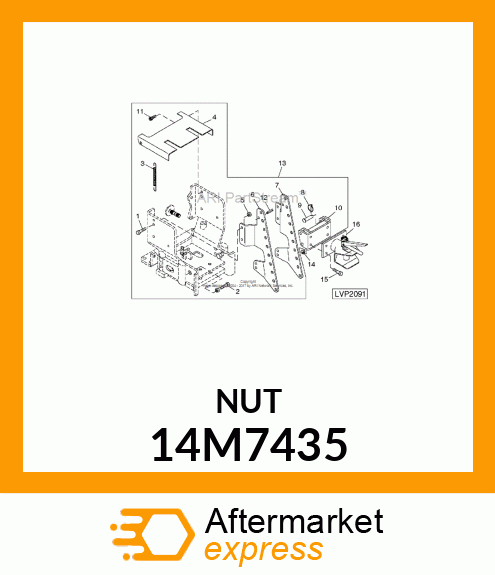 NUT, METRIC, HEX 14M7435