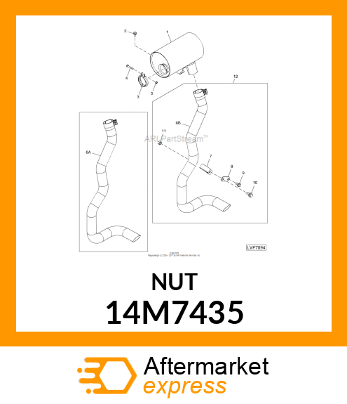 NUT, METRIC, HEX 14M7435