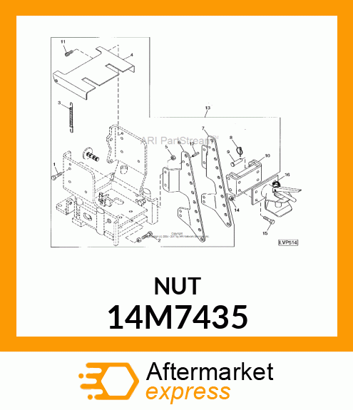 NUT, METRIC, HEX 14M7435