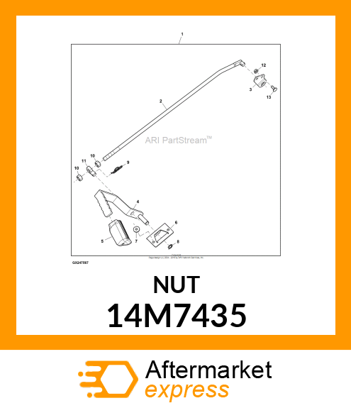 NUT, METRIC, HEX 14M7435