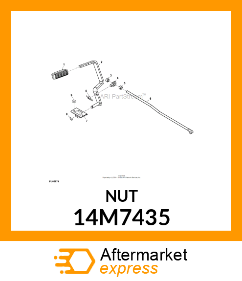 NUT, METRIC, HEX 14M7435