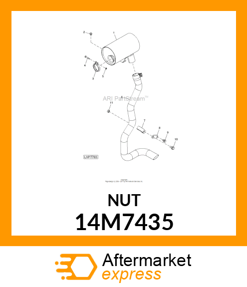 NUT, METRIC, HEX 14M7435