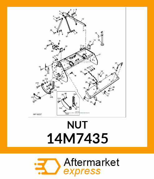 NUT, METRIC, HEX 14M7435