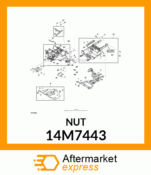 NUT, METRIC, HEX FLANGE 14M7443