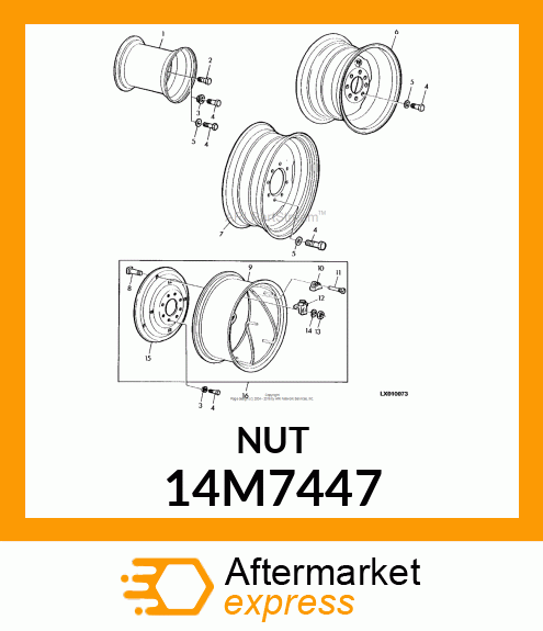 NUT, METRIC, HEX 14M7447