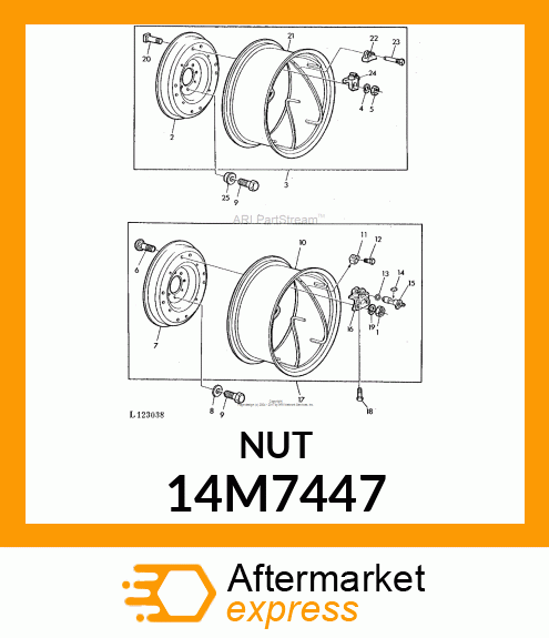 NUT, METRIC, HEX 14M7447