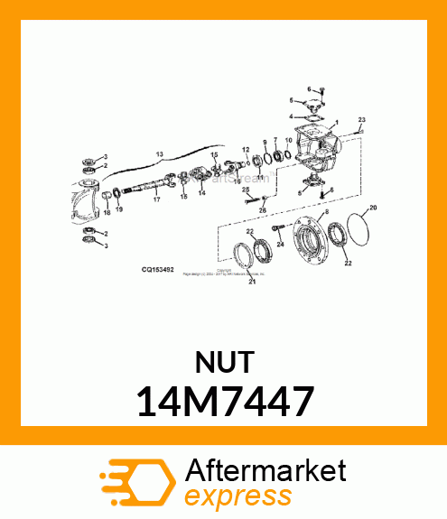 NUT, METRIC, HEX 14M7447