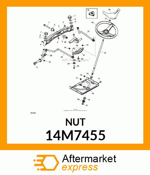 NUT, METRIC, HEX PREVAILING TORQUE 14M7455