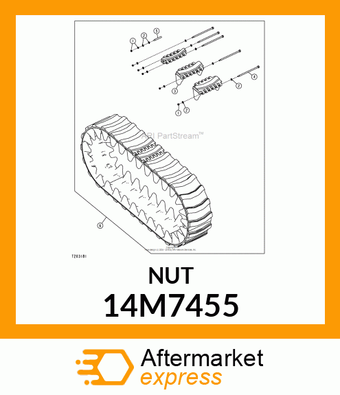 NUT, METRIC, HEX PREVAILING TORQUE 14M7455